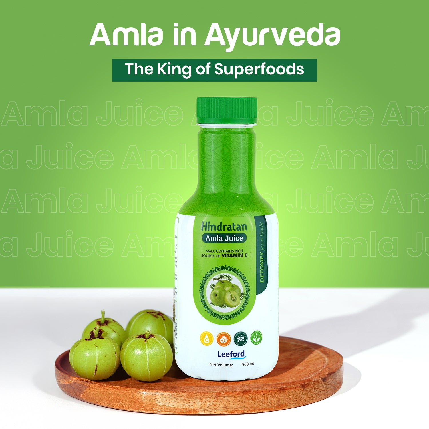 Pure Amla Juice for Immunity, Strength & Skin Nourishment (500 ml)