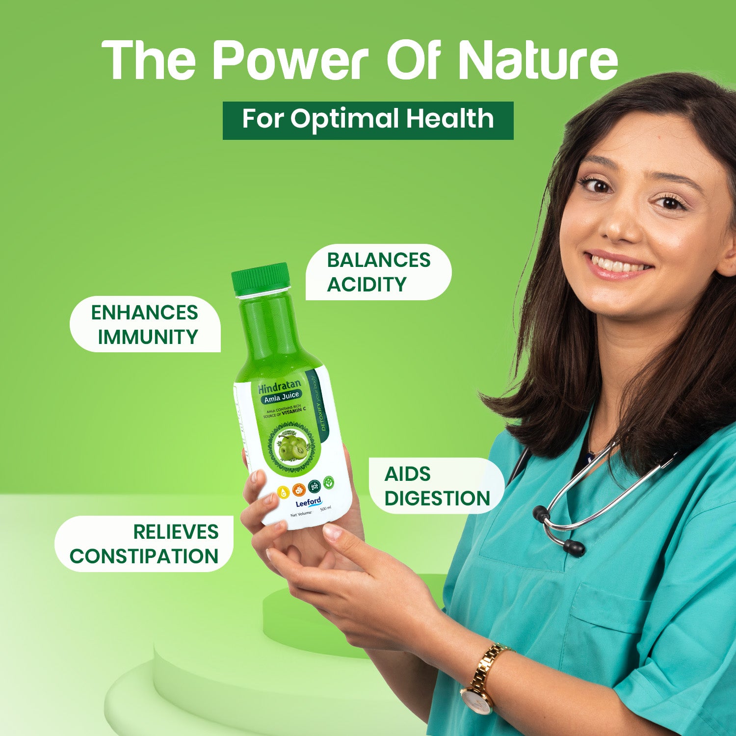 Pure Amla Juice for Immunity, Strength & Skin Nourishment (500 ml)