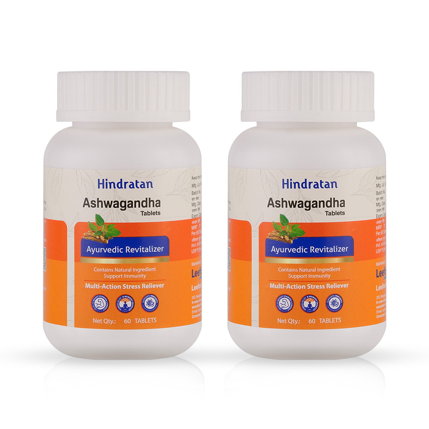 Ashwagandha Tablets 60 Tab  | Boost Immunity, Muscle Health, Stamina | Reduces Stress